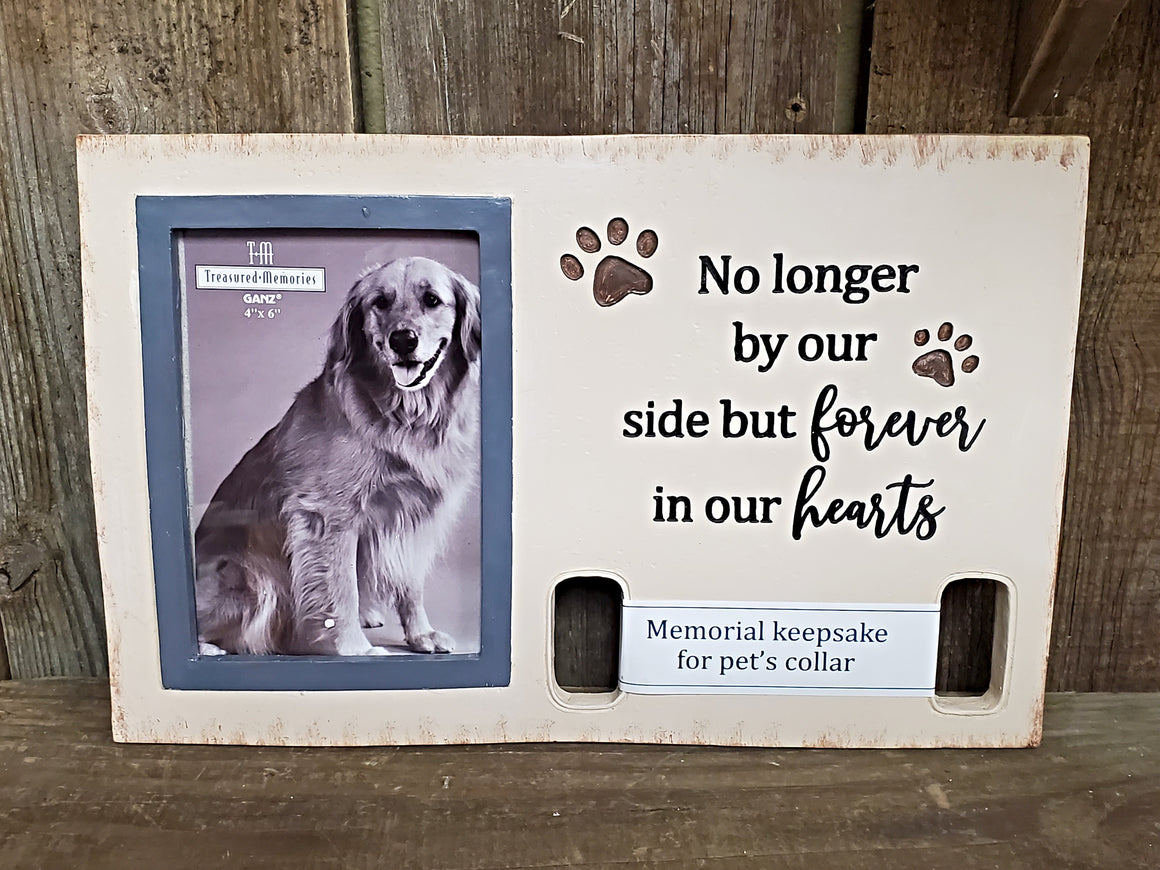 Memorial Picture Frame for Loss of Pet (Can Attach Collar)