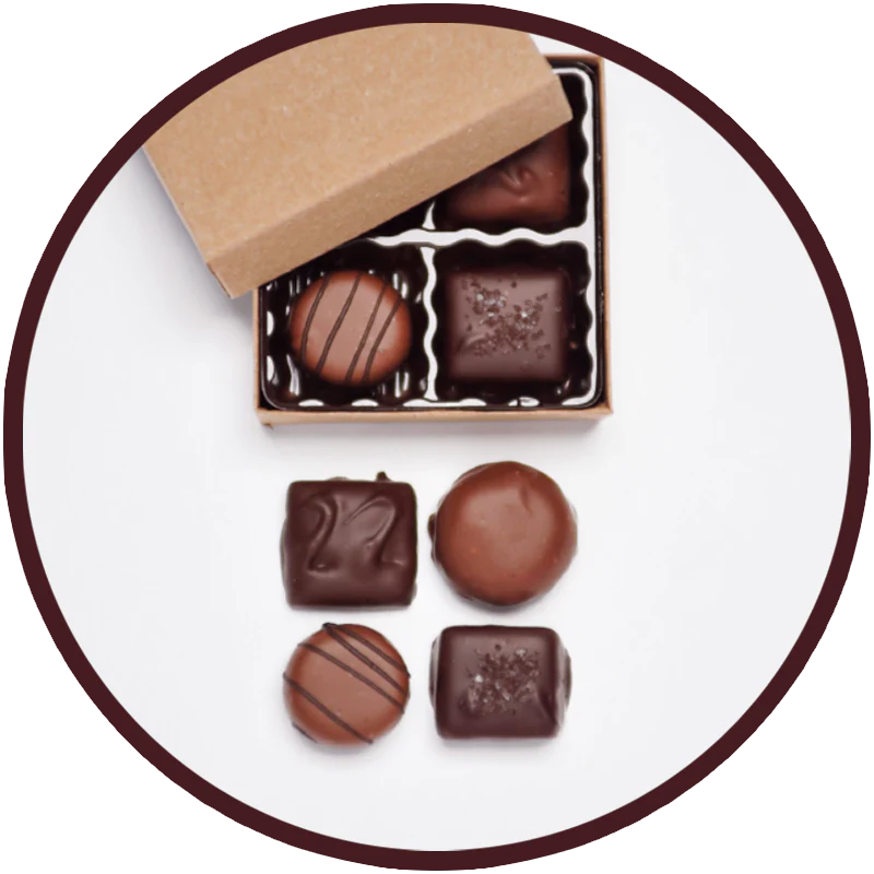 Kalona Chocolate 4-Piece Box