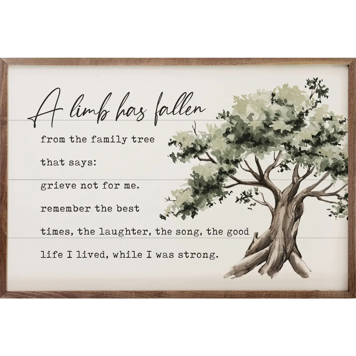 A Limb Has Fallen Tree White: 16x10
