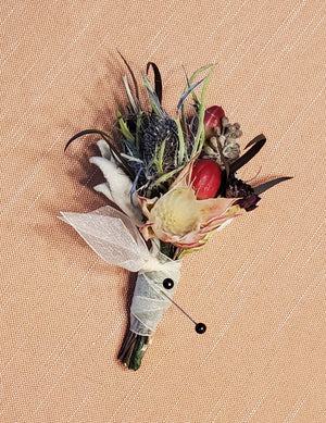 Dried Flower Boutonniere - Homecoming/Prom