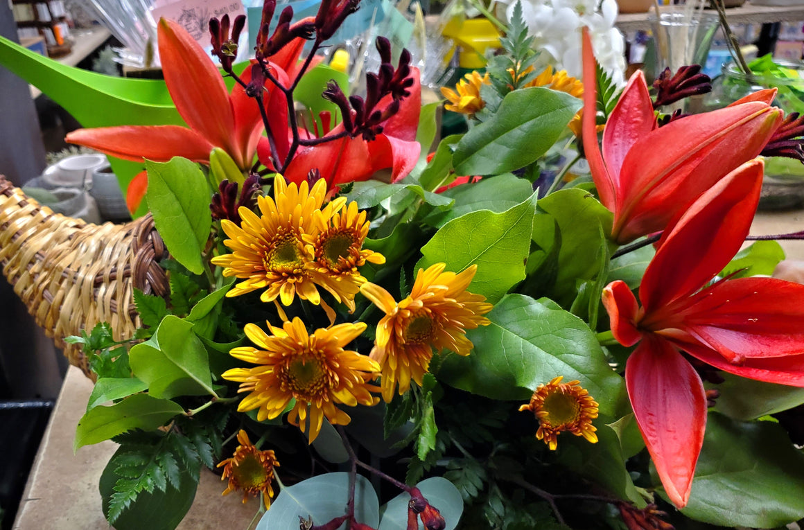 Thanksgiving Fresh Flower Basket