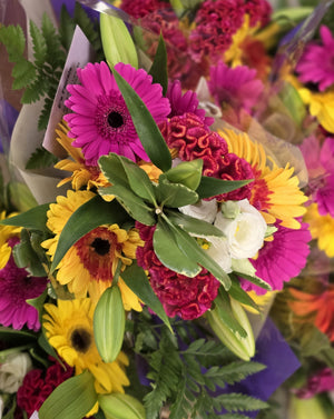 Fall Wrapped Flower Bouquet, Florist's Choice