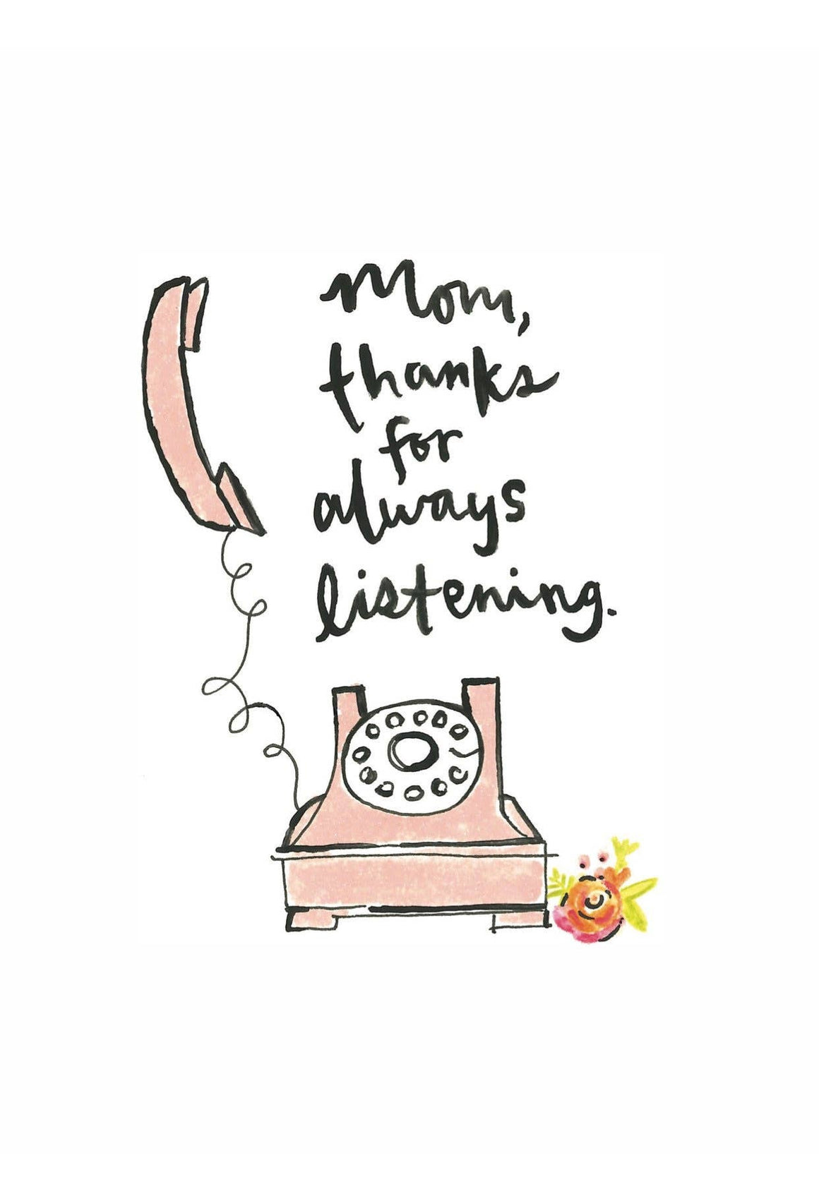 Mom I Love You Card Blank Inside