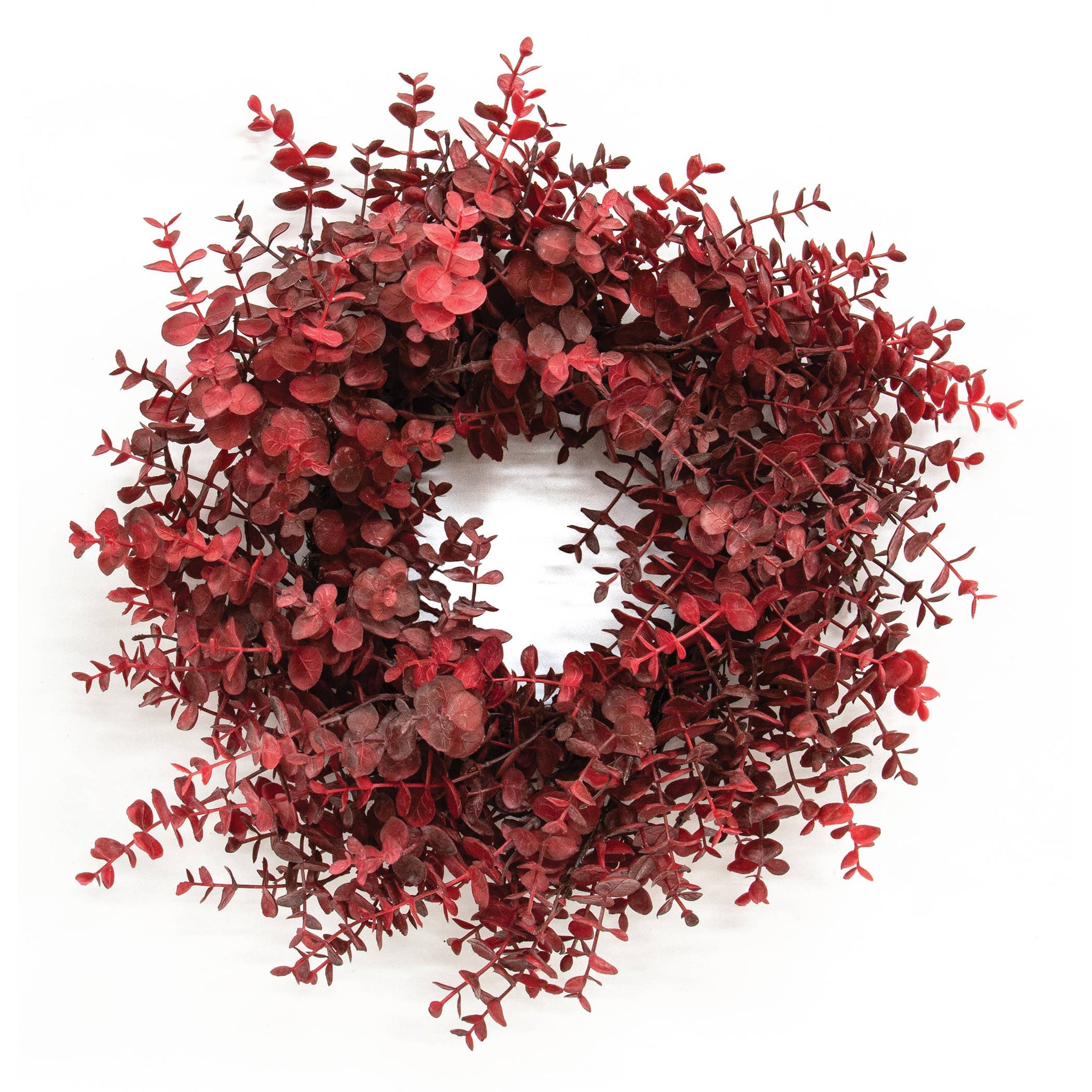 Soft Touch Baby Eucalyptus Wreath - Burgundy - 18"