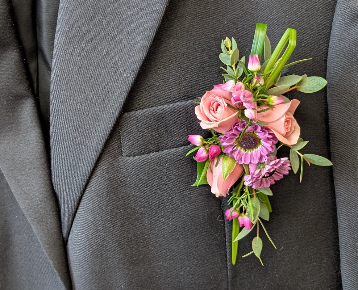 Clip-On Floral Pocket Square - Homecoming/Prom