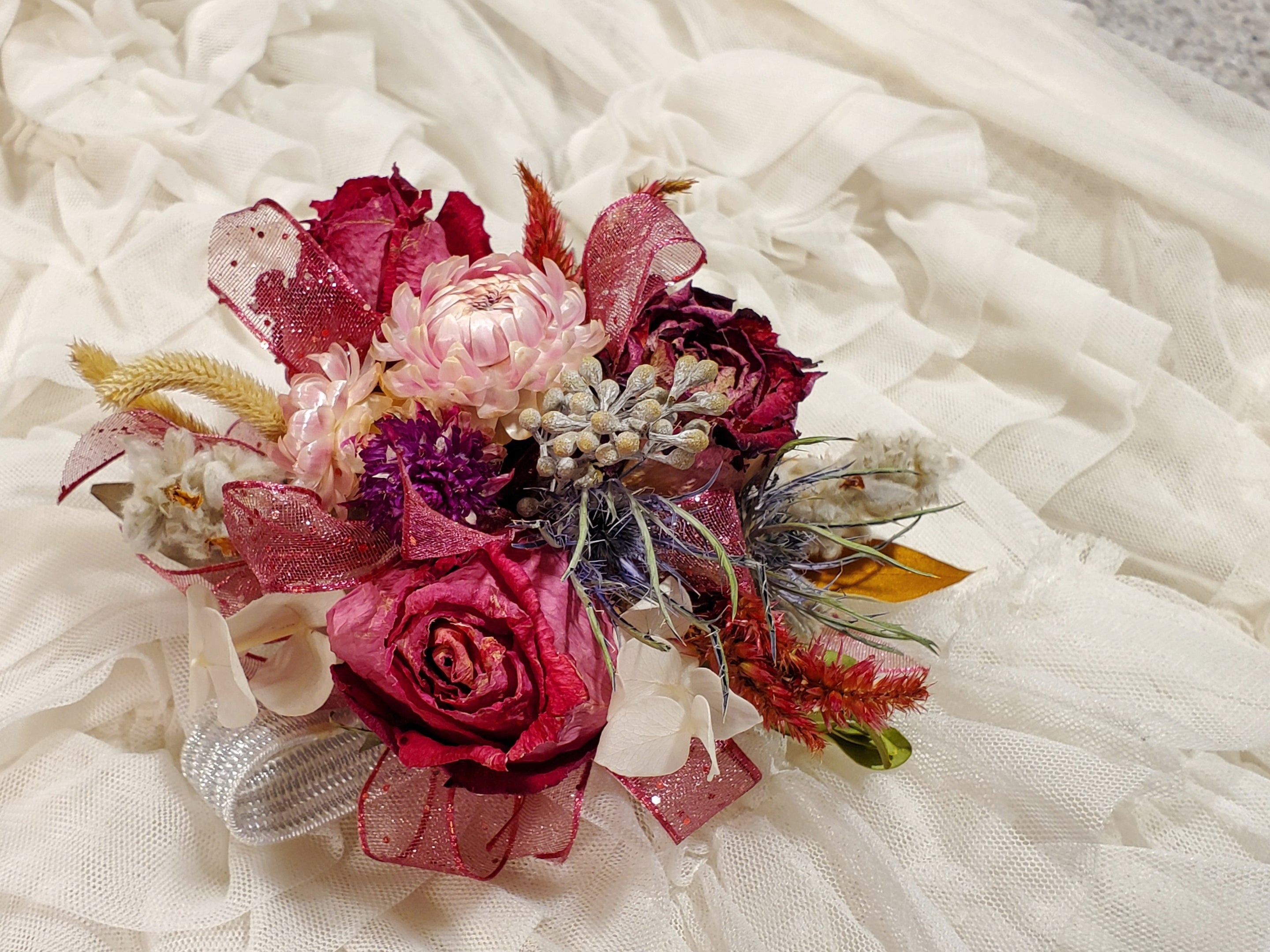 Dried Flower Corsage - Homecoming/Prom - E
