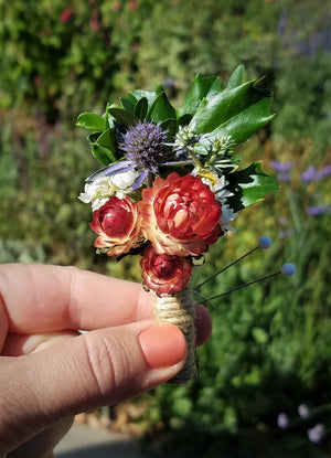 Dried Flower Boutonniere - Homecoming/Prom