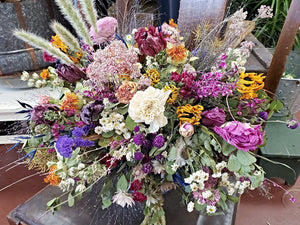 Large Dried Flower Wedding Bridal Bouquet