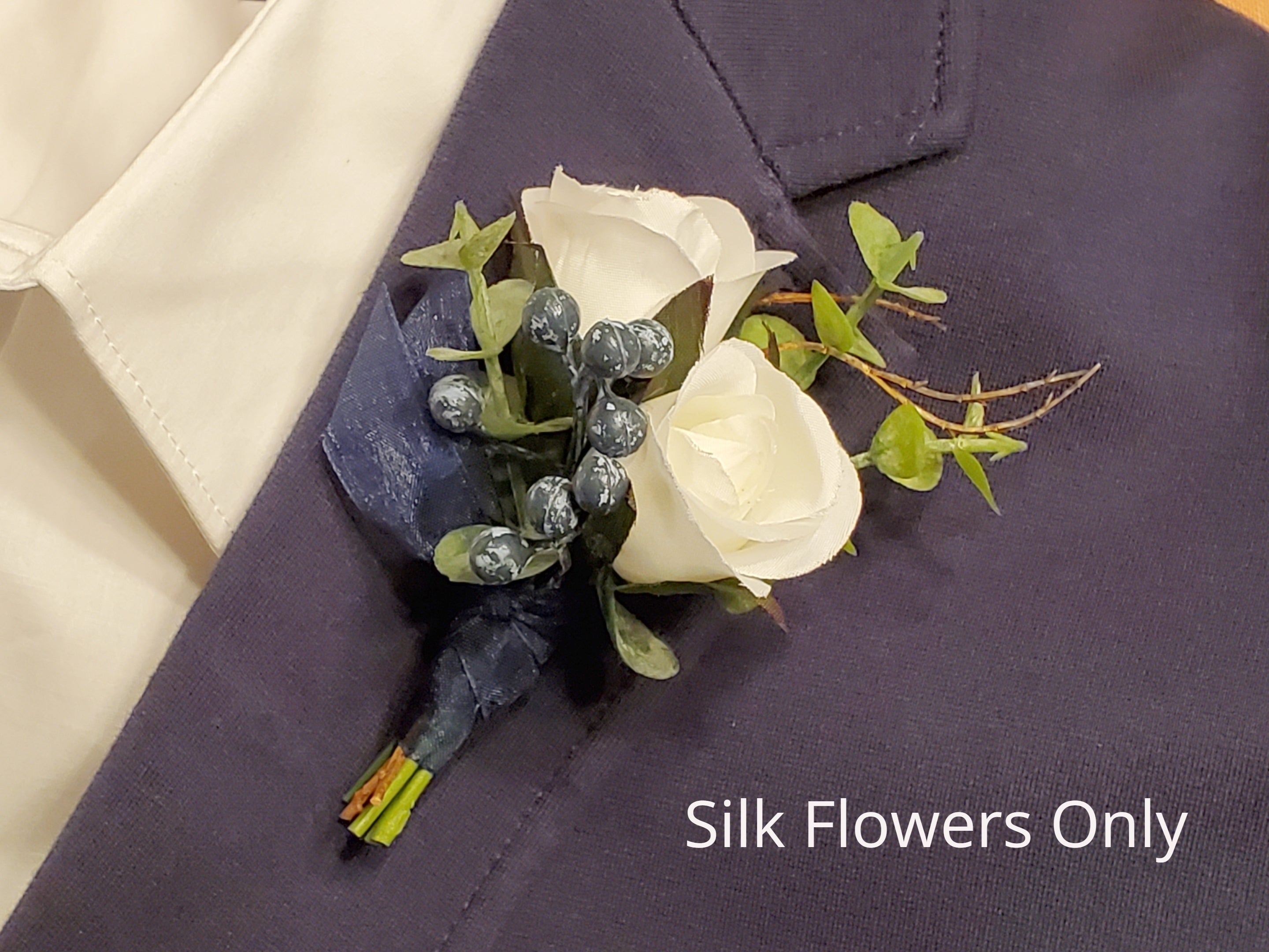 Silk Flower Boutonniere - Homecoming/Prom - E's Florals Silk Flower Boutonniere - Homecoming/Prom - E's Florals