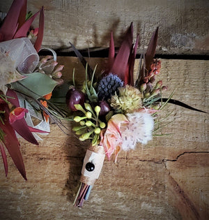 Dried Flower Boutonniere - Homecoming/Prom