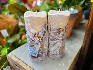Angel Flameless Candles, Battery Operated