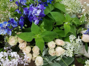 Hanukkah Fresh Flower Basket Arrangement