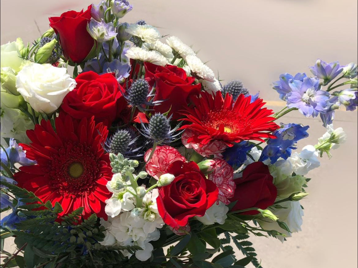 Patriotic Custom Premium Flower Arrangement