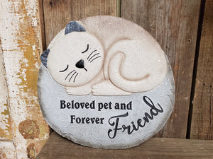 Memorial Garden Stone for Pet Cat