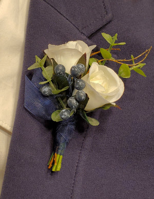 Silk Flower Boutonniere - Homecoming/Prom