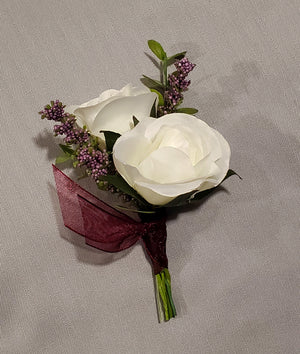Silk Flower Boutonniere - Homecoming/Prom