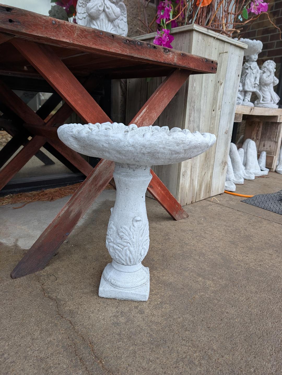 Dragon Fly Cement Garden Birdbath