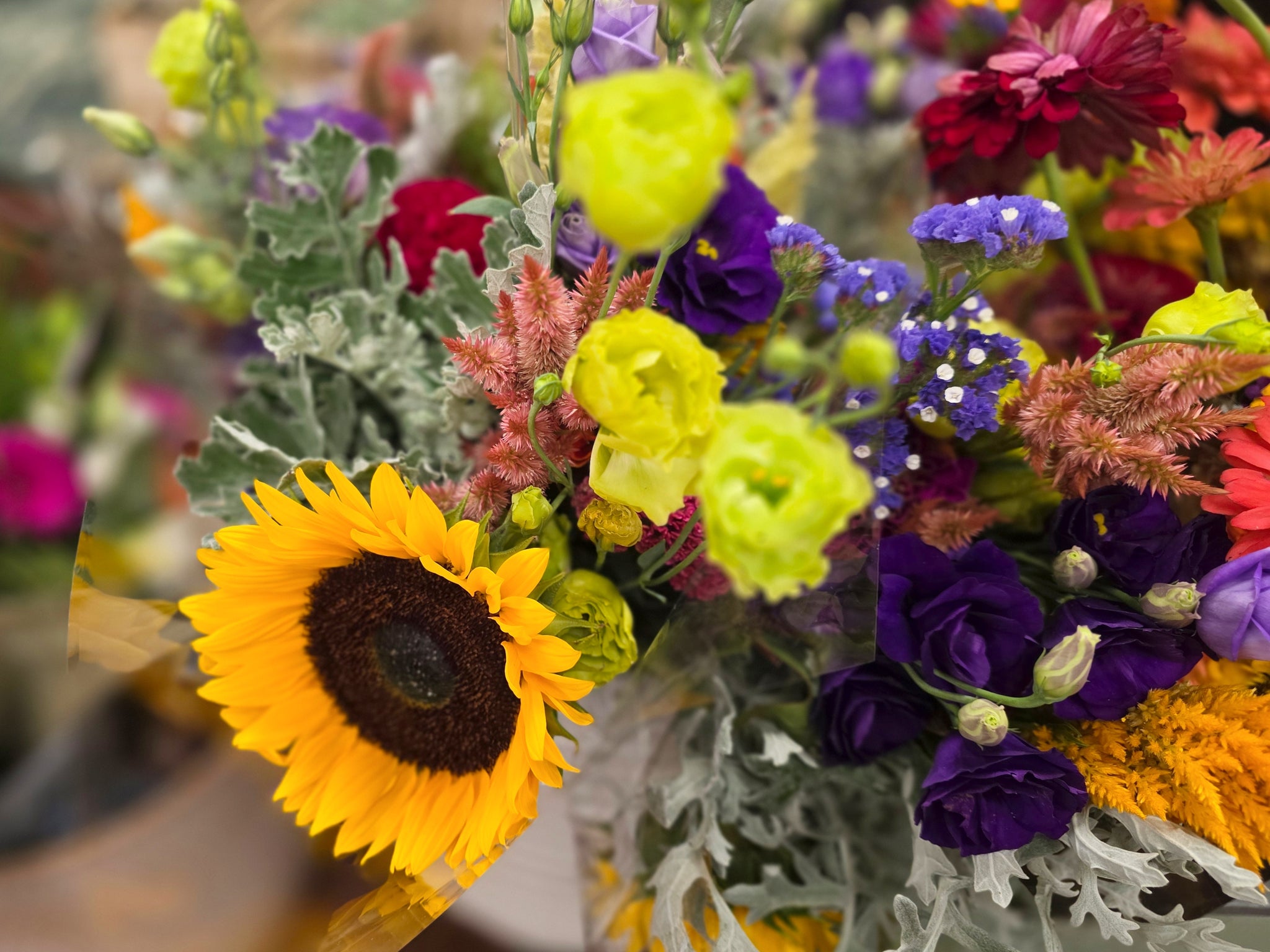 Fall Wrapped Flower Bouquet, Florist's Choice