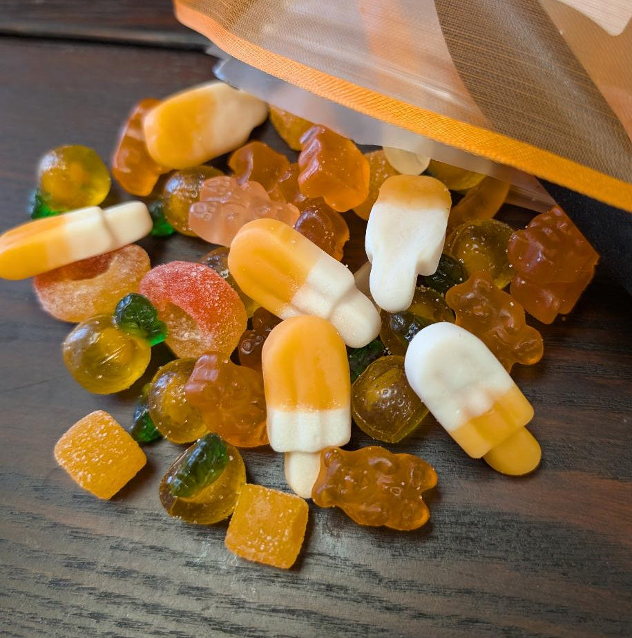 The Game Day Mix – Custom Color Gummi Bears (Spartan mix) Orange and White