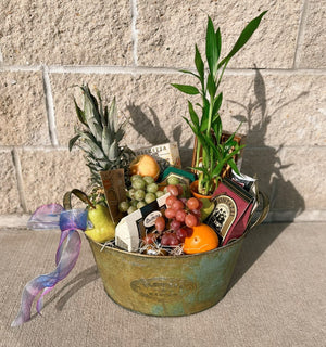 Premium Gift Basket with Plant