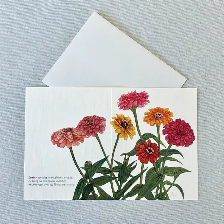 Zinnia Greeting Card