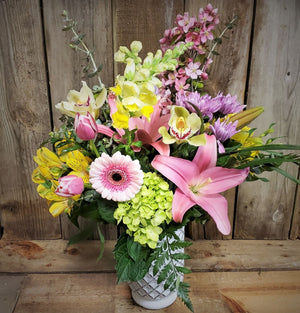 Sympathy Custom Premium Flower Arrangement