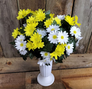 Memorial Silk Flowers in Cemetery Vase (Standard)