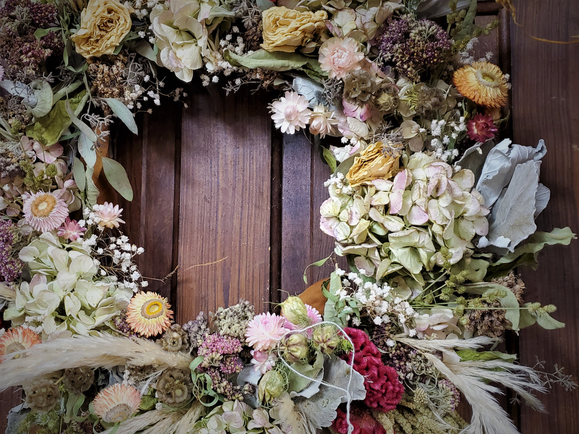 Fall Dried Flower Wreath