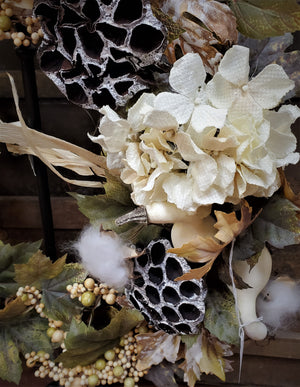 Autumn/Holiday Silk Flower Wreath