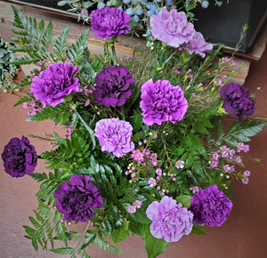 Carnation Bouquet (Pink/Red or Purple Shades)