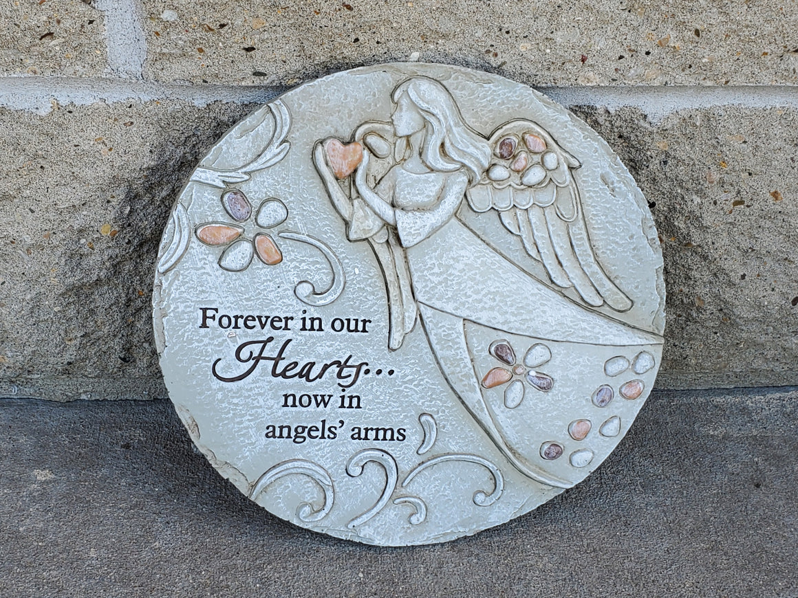 Memorial Garden Stone, Forever in Our Hearts/Angel