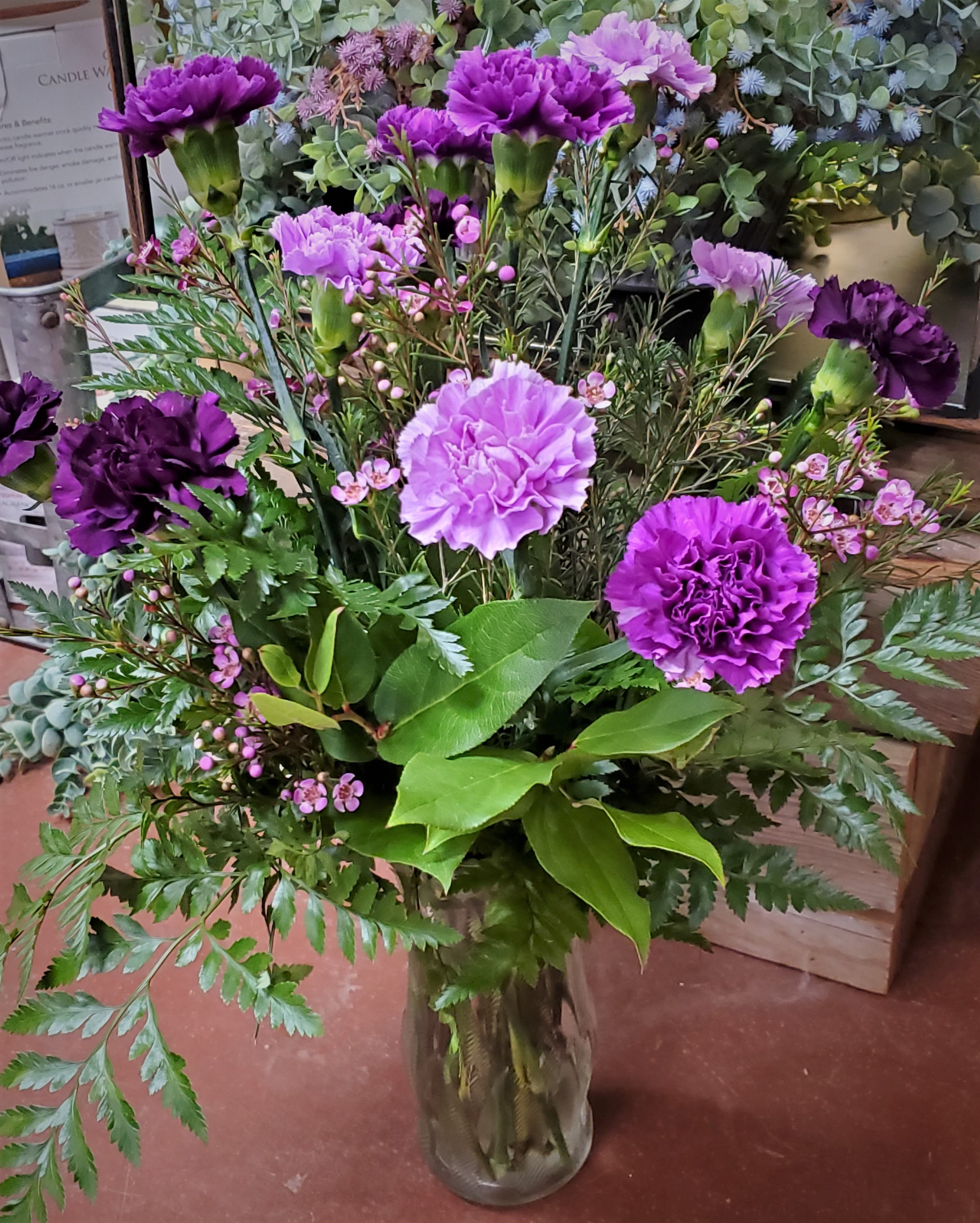 Spring Carnations Light Purple Carnation Bouquet
