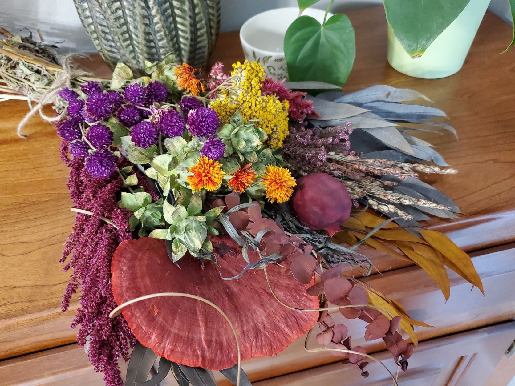 DIY Dried Flower Wrap Bouquet - Autumn Colors - E's Florals