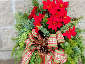 Outdoor Christmas Evergreen Basket
