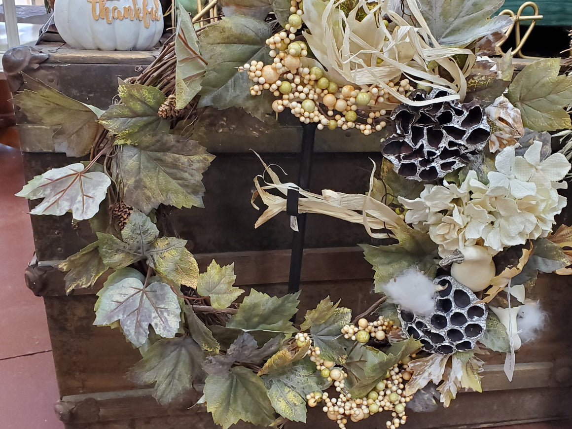 Autumn/Holiday Silk Flower Wreath