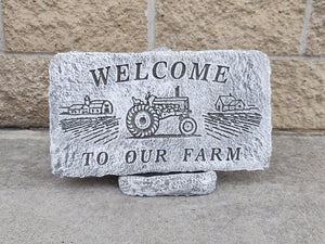 Welcome to Our Farm Garden Stone