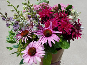 Wrapped Flower Bouquet, Patriotic Colors