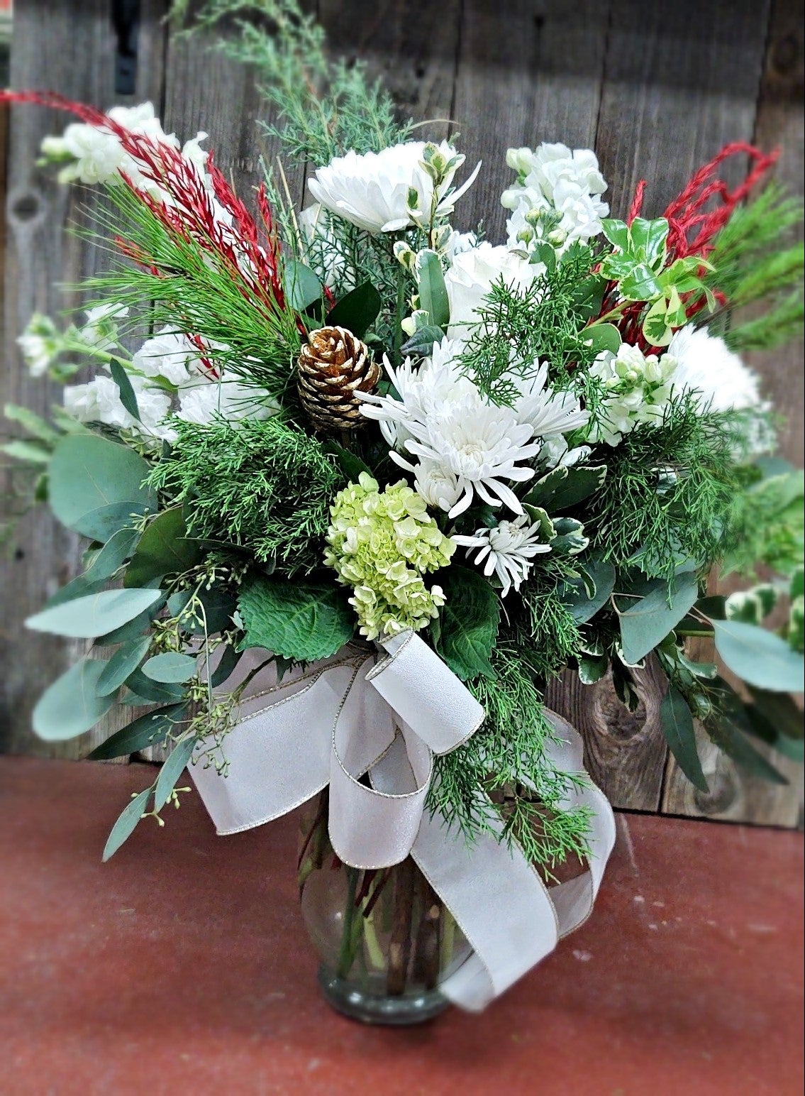 Sympathy Flower Arrangement - Wintery Mix