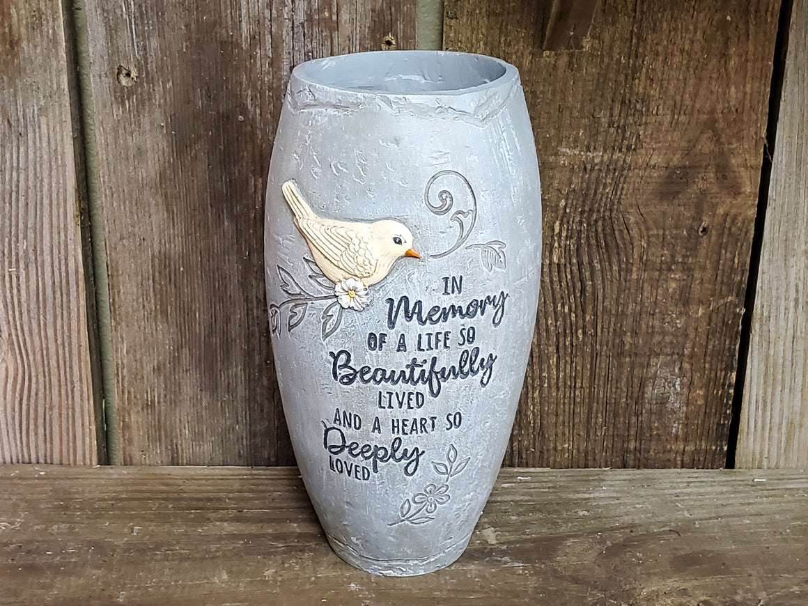 Memorial Garden Vase, A Life So Beautifully Lived