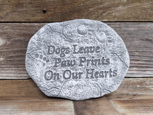 Memorial Garden Stone Dog Paw Print