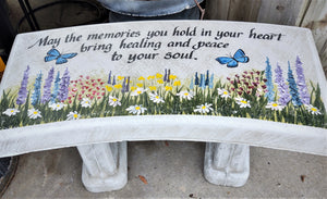 3-Piece Painted Memorial Garden Bench