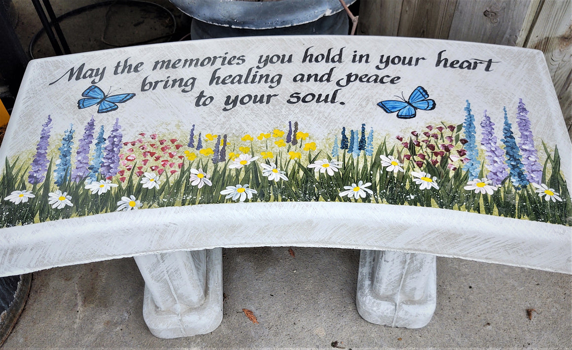 3-Piece Painted Memorial Garden Bench