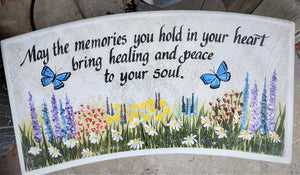 3-Piece Painted Memorial Garden Bench