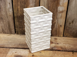 Ceramic Geometric Basket Vase