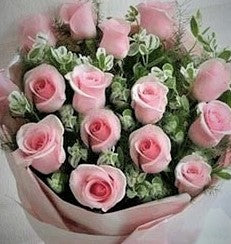 Valentine Roses Wrapped Bouquet