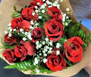 Valentine Roses Wrapped Bouquet