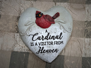 Small Cardinal Memorial Garden Stone, A Visitor from Heaven