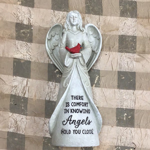Memorial Garden Angel with Cardinal