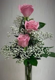 Valentine's Day Roses in Bud Vase