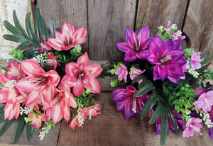 Cemetery Urn Silk Flower Inserts